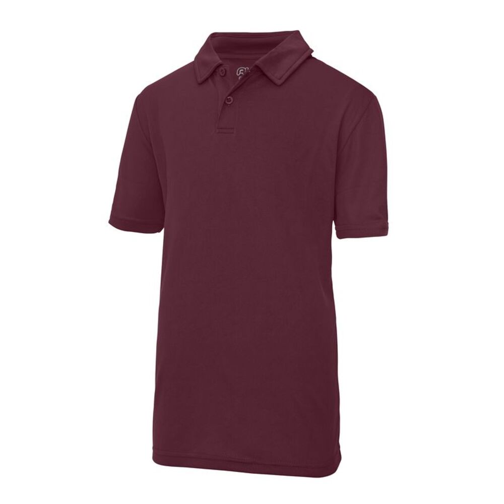 Just Cool Kids Big Boys Sports Polo Plain Shirt (Pack of 2) / Burgundy
